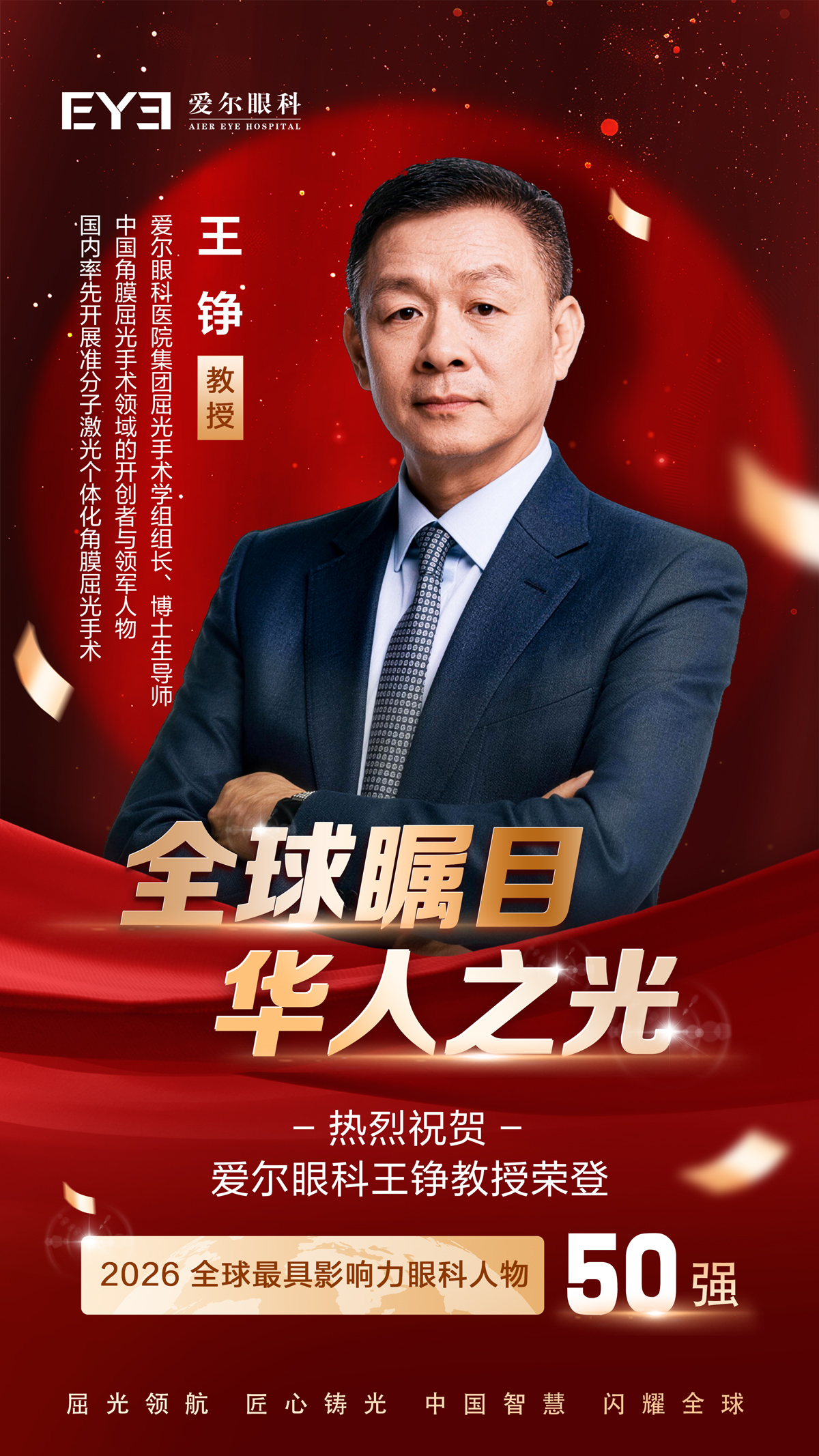 【喜报】王铮（入选2026年全球最具影响力眼科人物50强榜单）